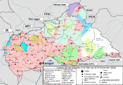 Current military situation in Central African Republic: