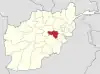 Map of Afghanistan with Wardak highlighted