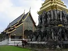 Chedi and Wihan of Wat Chiang Man