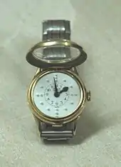 Watch with tactile hands and braille digits