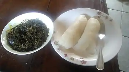 Water fufu and Eru soup ready  for lunch