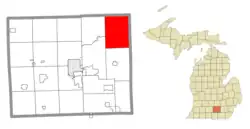 Location within Jackson County