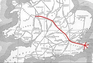 Map of Roman Road network