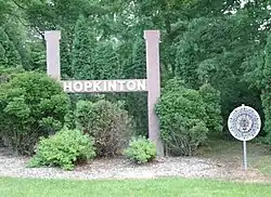 Welcome sign on Iowa Highway 38 (2010)