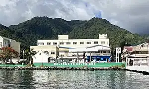 Welcome sign to Soufrière