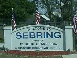 Sebring's Welcome Sign