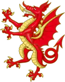 Dragon used in arms by the Tudor monarchs.