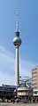 The Berlin TV tower overlooks the World Clock.