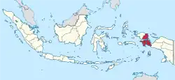 Location of West Papua in Indonesia