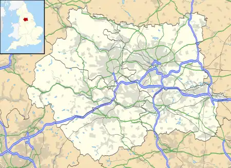 Emley Moor transmitting station is located in West Yorkshire