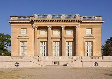 Façade of the Petit Trianon, Versailles, France, by Ange-Jacques Gabriel, 1764