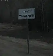 County line sign