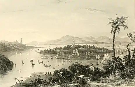 Drawing of the Pagoda and Changzhou Island, 1858