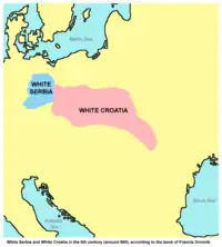 White Serbia and White Croatia (around 560), according to Francis Dvornik.