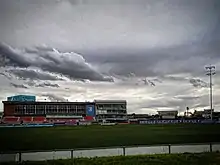 The Whitten Oval in August 2022 after the demolition of the EJ Whitten stand