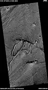 Wide view of small channels in Kasei Valles, as seen by HiRISE under HiWish program