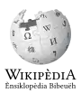 Wikipedia logo displaying the name "Wikipedia" and its slogan: "The Free Encyclopedia" below it, in Acehnese