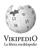 Wikipedia logo displaying the name "Wikipedia" and its slogan: "The Free Encyclopedia" below it, in Esperanto