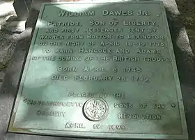 William Dawes tomb marker (died 1799)