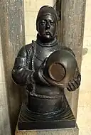 Bust of William Walker, who saved the cathedral by diving underneath it