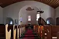 Interior of the village church, looking toward the choir