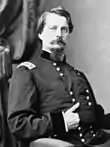 Union Civil War general with mustache seated