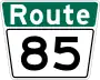 Route 85 marker