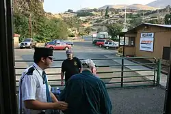 Passengers deboarding the Empire Builder at Wishram station