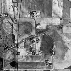 Aerial photo of Withrow in 1964