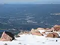 Woodland Park as viewed from the summit of Pikes Peak