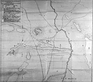 Map of Wounded Knee battlefield scene produced by James W. Forsyth (1834– 1906)