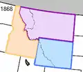 The Idaho, Montana, and Wyoming Territories in 1868