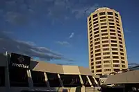 Wrest Point casino and hotel tower in 2012