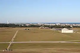 Overview of the site taken from the memorial atop Kill Devil Hill.