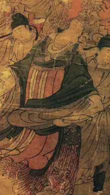 Wu Zetian depicted on Tang Empress' Travel-painting.