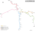 Map of Wuhan Metropolitan Area intercity railways