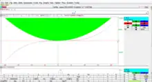 Xcas 1.5 running on windows 10, ploting function and calculating the derivative of the cubed function.