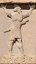 Hindush soldier of the Achaemenid army, circa 480 BCE. Xerxes I tomb.