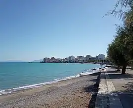 Partial view of Xylokastro beach (October 2019)