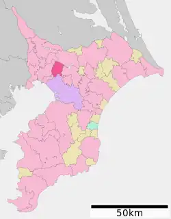 Location of Yachiyo in Chiba Prefecture