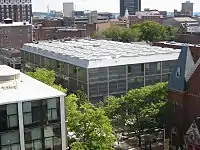 Yale Center for British Art with surrounding buildings and trees