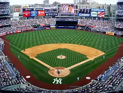 A photograph of a baseball diamond