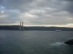 Poyrazköy pylons (view from Garipçe in January 2014)