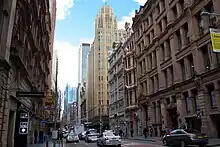 The building from York Street