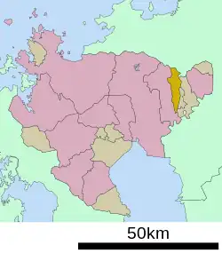 Location of Yoshinogari in Saga Prefecture