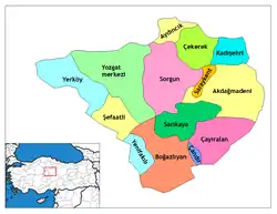 Districts of Yozgat