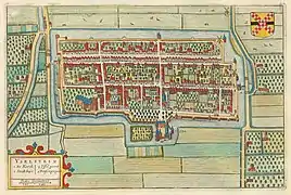 1649 map of IJsselstein in Willem and Joan Blaeu's "Toonneel der Steden"