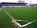 Football pitch and covered West Grandstand