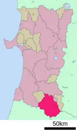 Location of Yuzawa