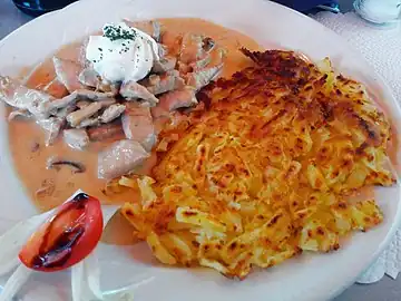 Rösti with Zürcher Geschnetzeltes